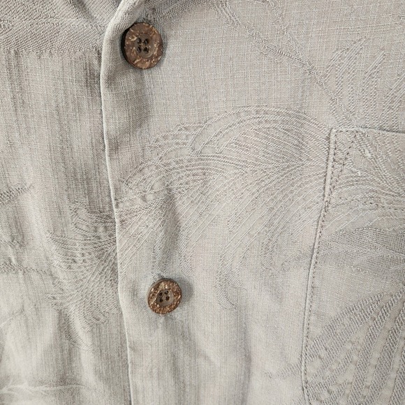 Tommy Bahama Silk Camp Shirt Mens XL Brown Short Sleeve Button Up Aloha - Picture 5 of 8